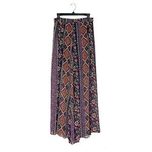 Sady & Lu Floral Chiffon Maxi Skirt